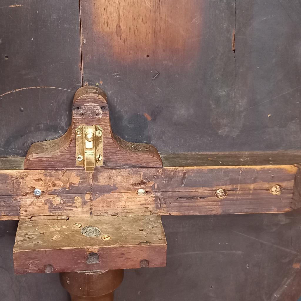 Antieke Tilttop Tafel 19e Eeuw Met 5 Schilderingen image 15