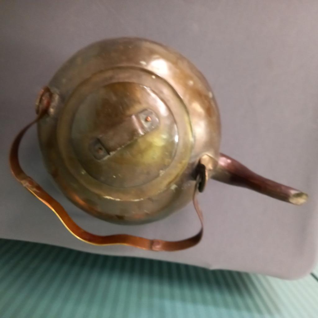 Schitterende Antieke Koperen Gehamerde Appelketel image 8