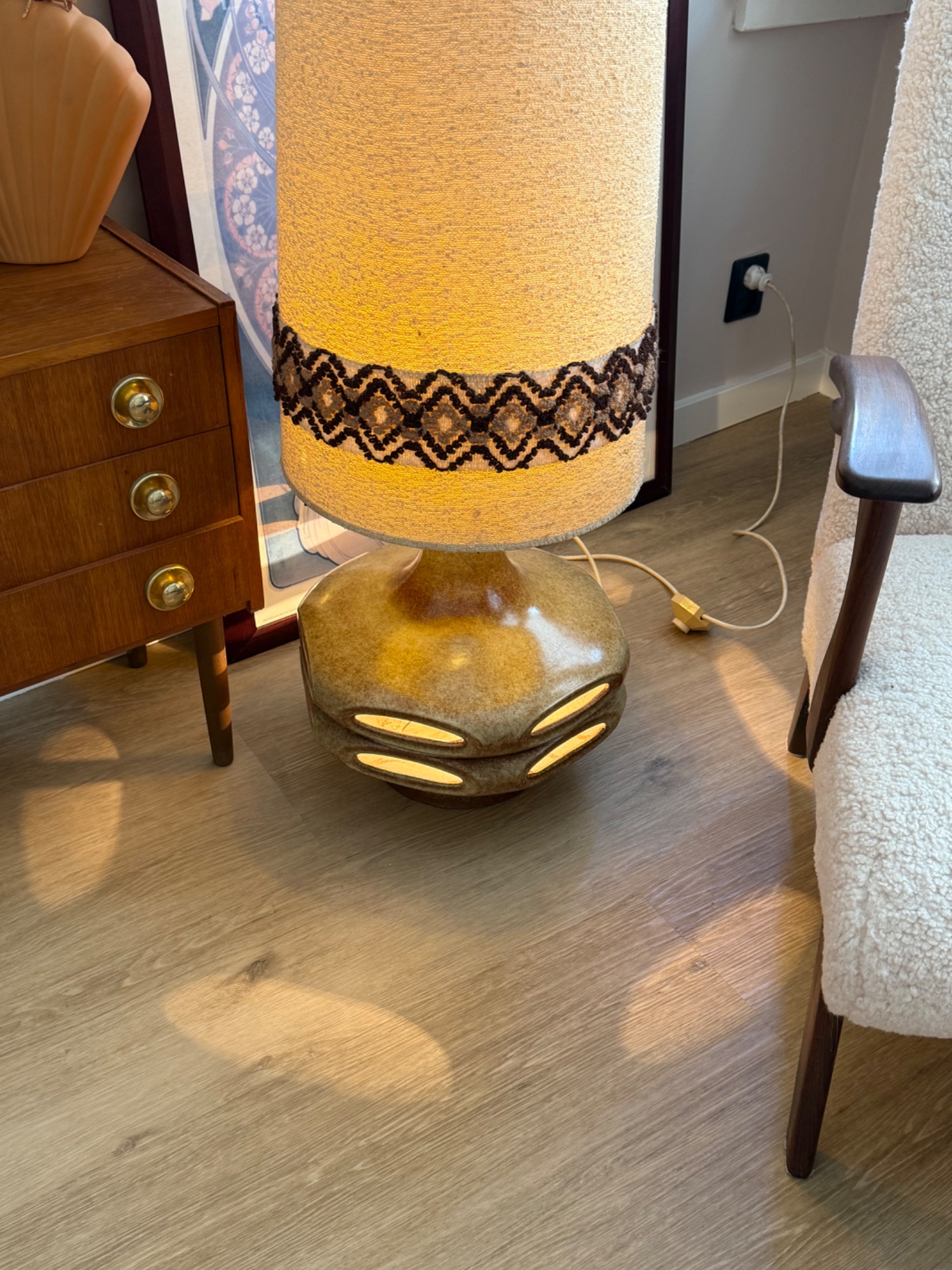 West Germany Vloerlamp Met Originele Kap image 5