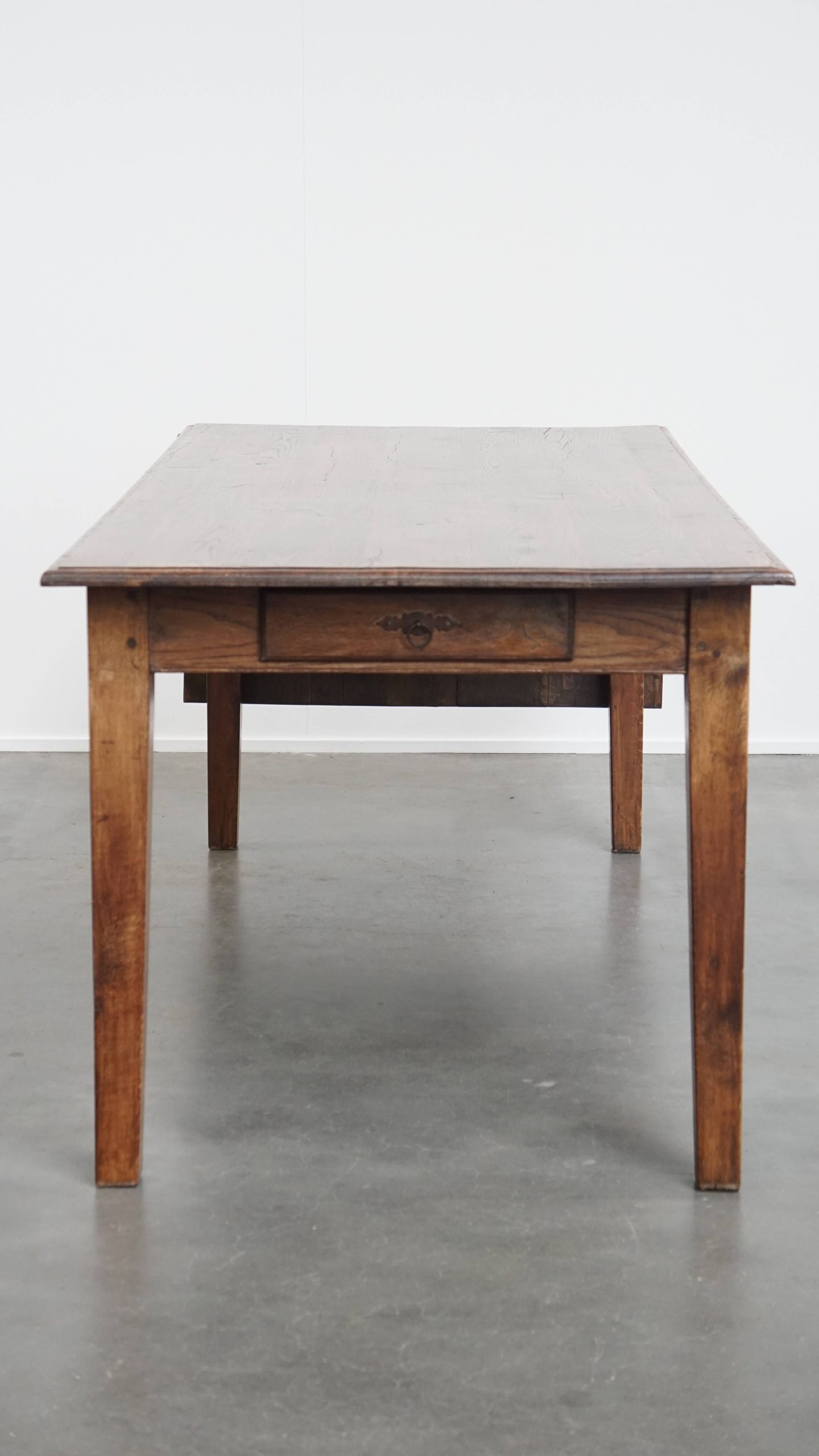 Unieke Antieke Eikenhouten Eettafel Uit Begin 1900 Met Aan Één Kant Een Uitklapbaar Blad image 10