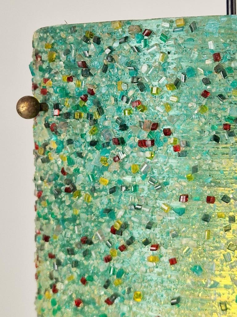 Vintage Hanglamp Polyester Sugar Tube Groen Suiker ‘60 Lamp image 3