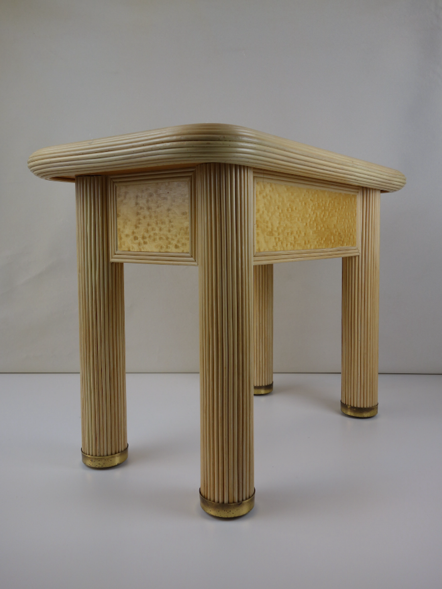 Travertijn & Rotan Tafel Circa 1970 image 17