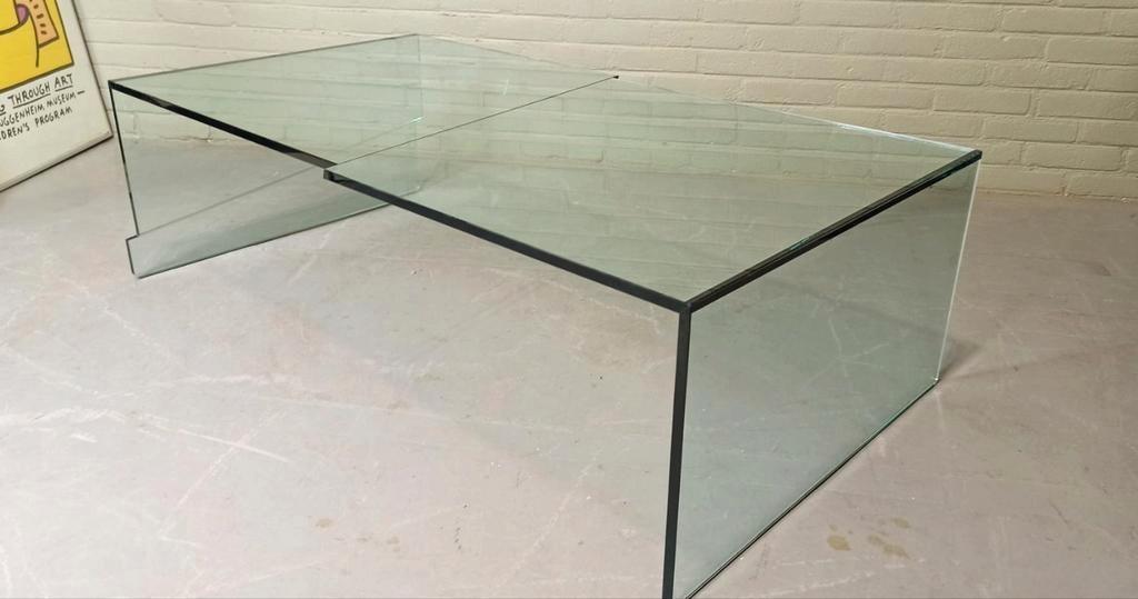 Vintage Design Glazen Salontafel, Postmoder image 6