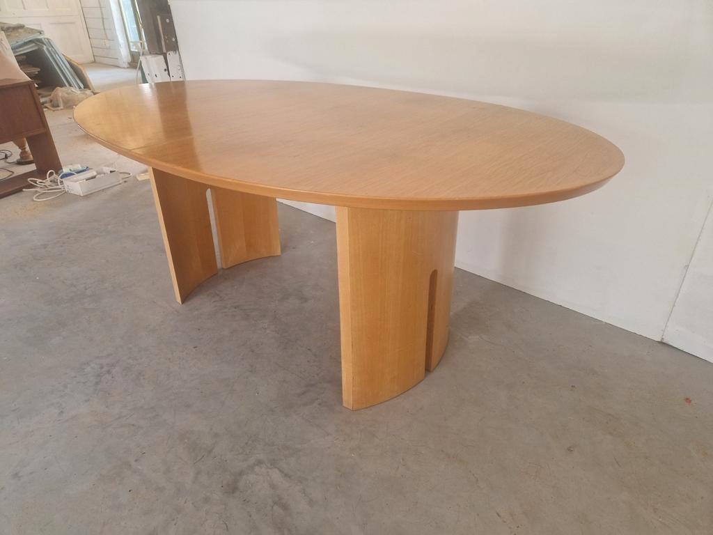 Vintage Massief Houten Ovale Uitschuifbare Eettafel Design image 9