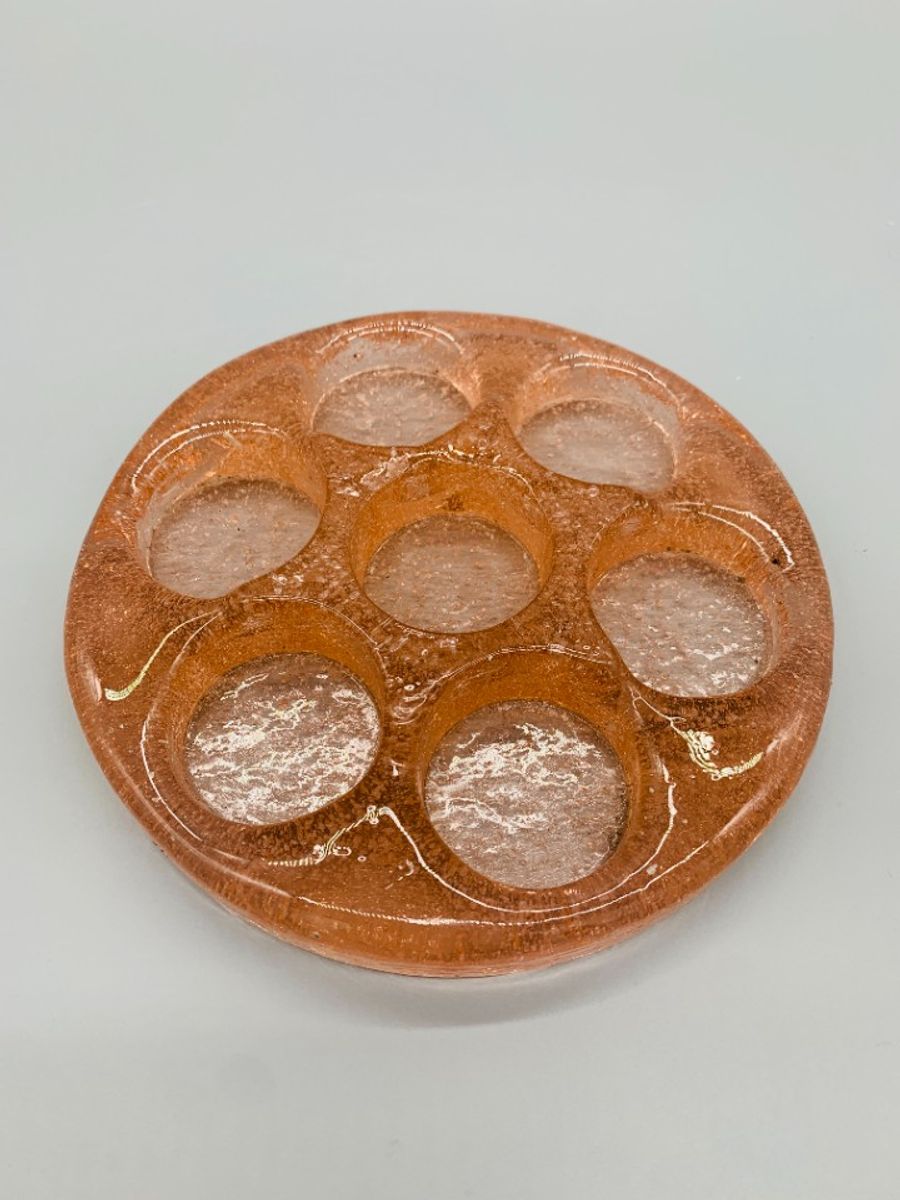 Vintage Roze Glas Waxinelichthouder image 4