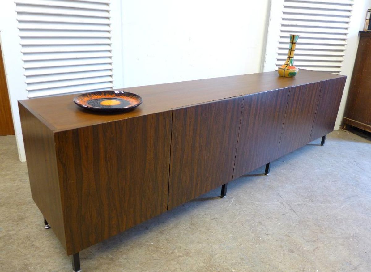 Prachtige Vintage Palissander Highboard Kast image 12