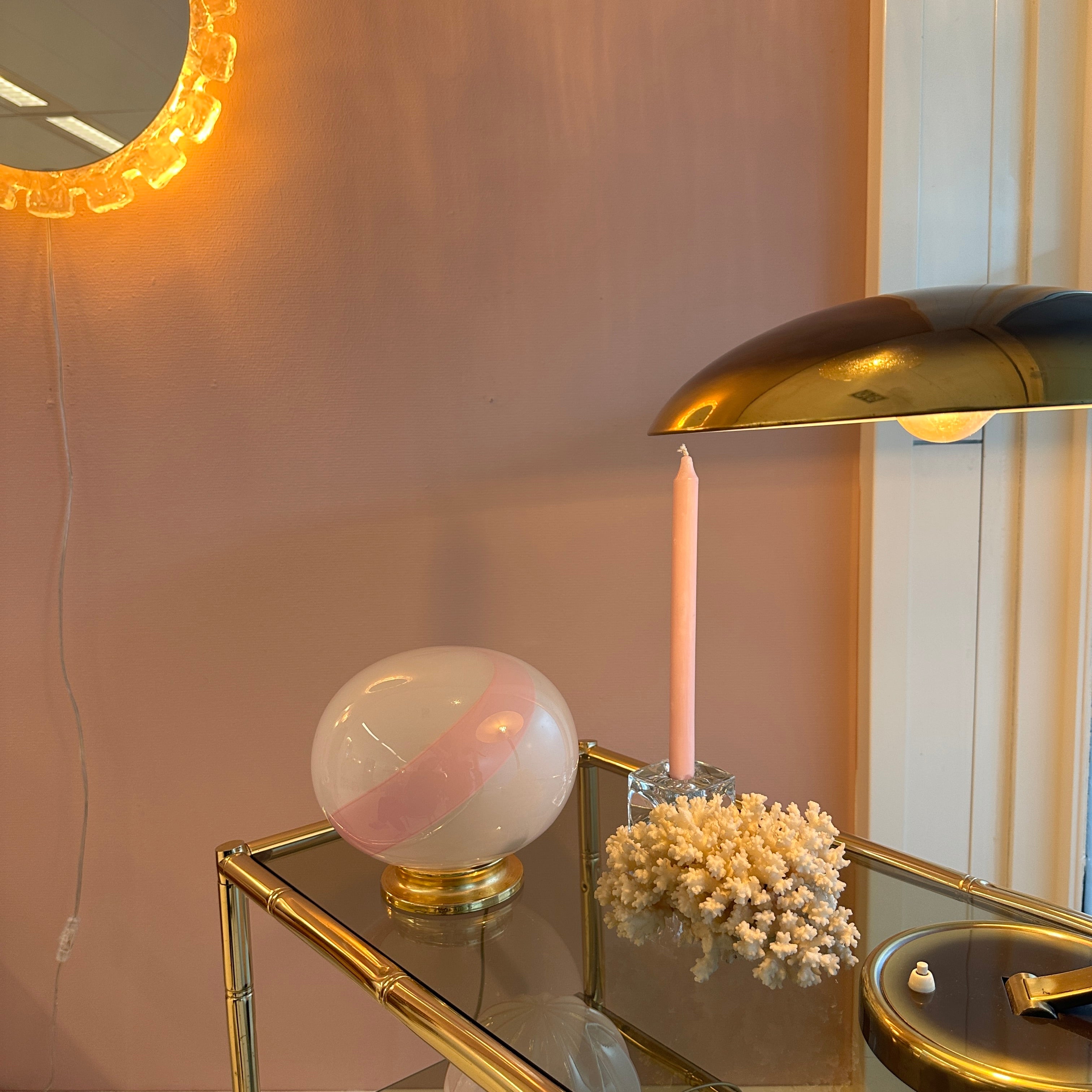 Murano Glass Pink Swirl Table Lamp image 7