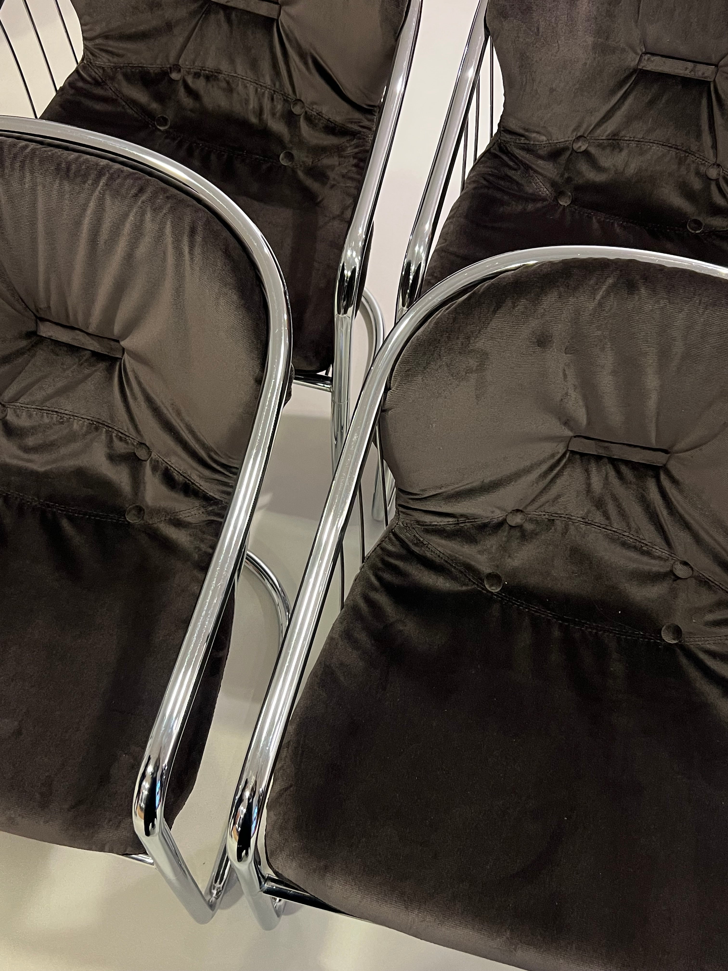Set Of 4 Gastone Rinaldi Dining Chairs For Rima image 4