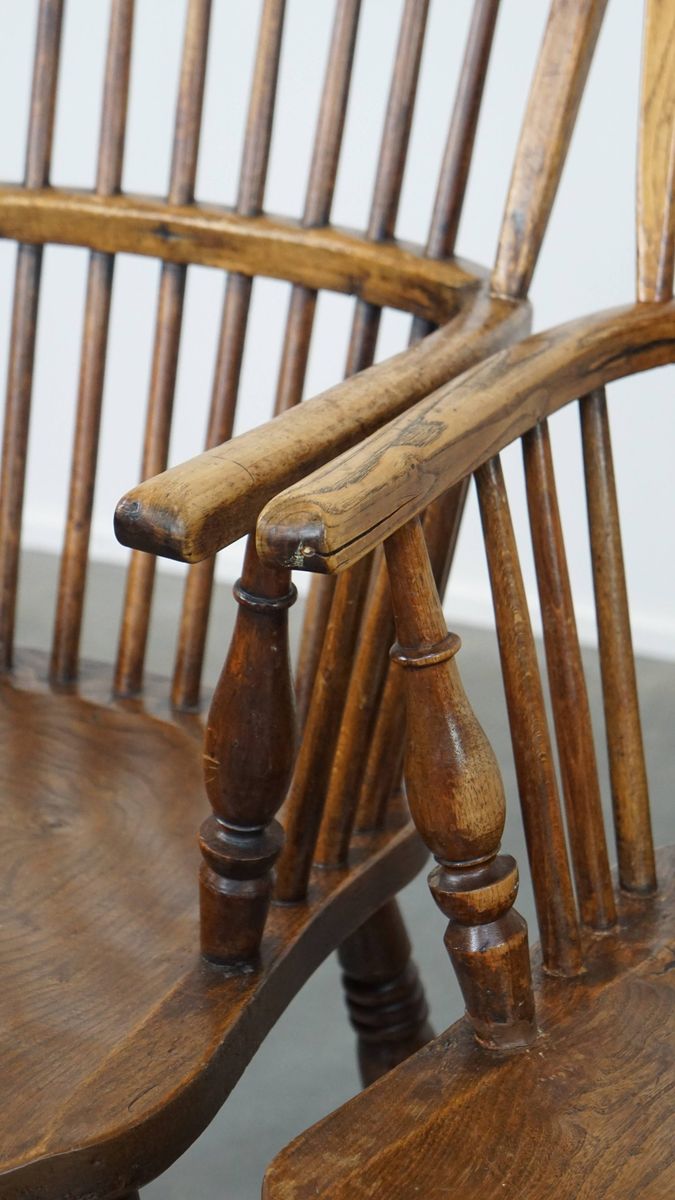 Leuke En Tijdloze Set Van 4 Antieke Engelse Windsor Stickback Chairs Uit De 19e image 18