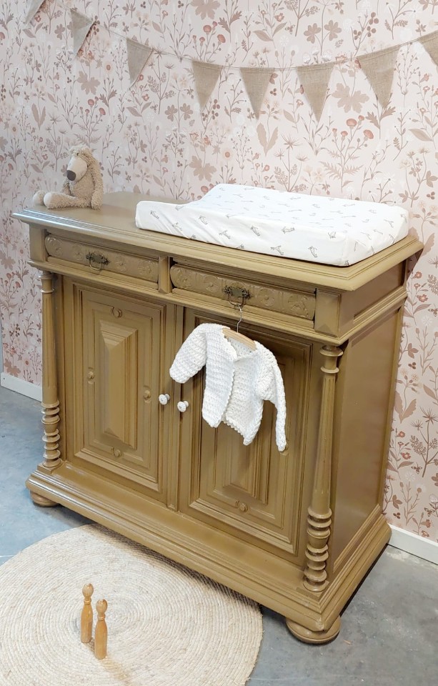 Uniek Vintage Dressoir /commode In De Prachtige Kleur Warm Tan image 4