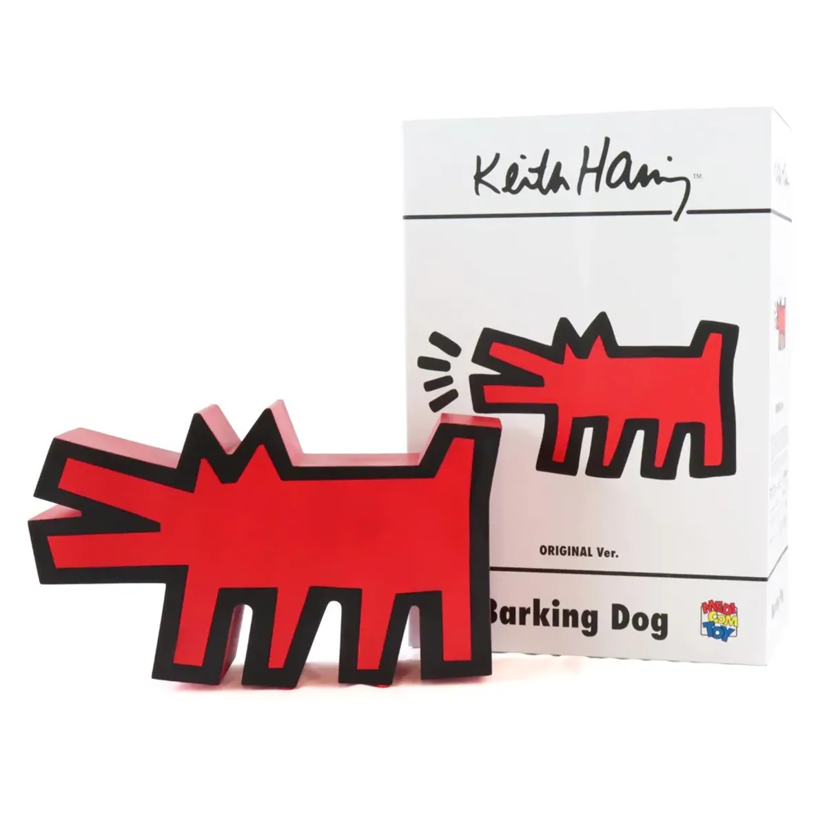Keith Haring - Medicom Barking Dog Statue Red image 5