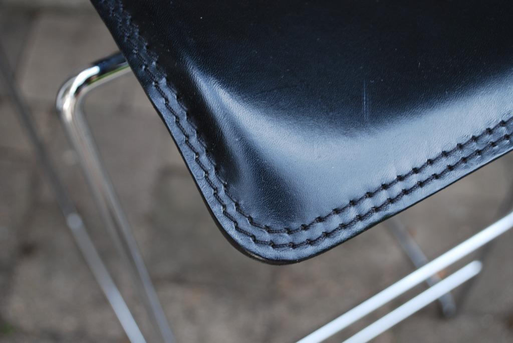 Design Barkruk Chrome En Zwart Leer image 7
