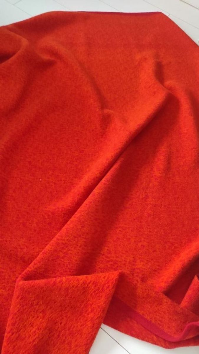 Vintage Dralon Deken Oranje Rood image 3