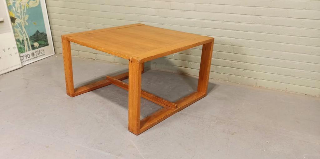 Vintage Design Grenen Salontafel, Vierkant image 3