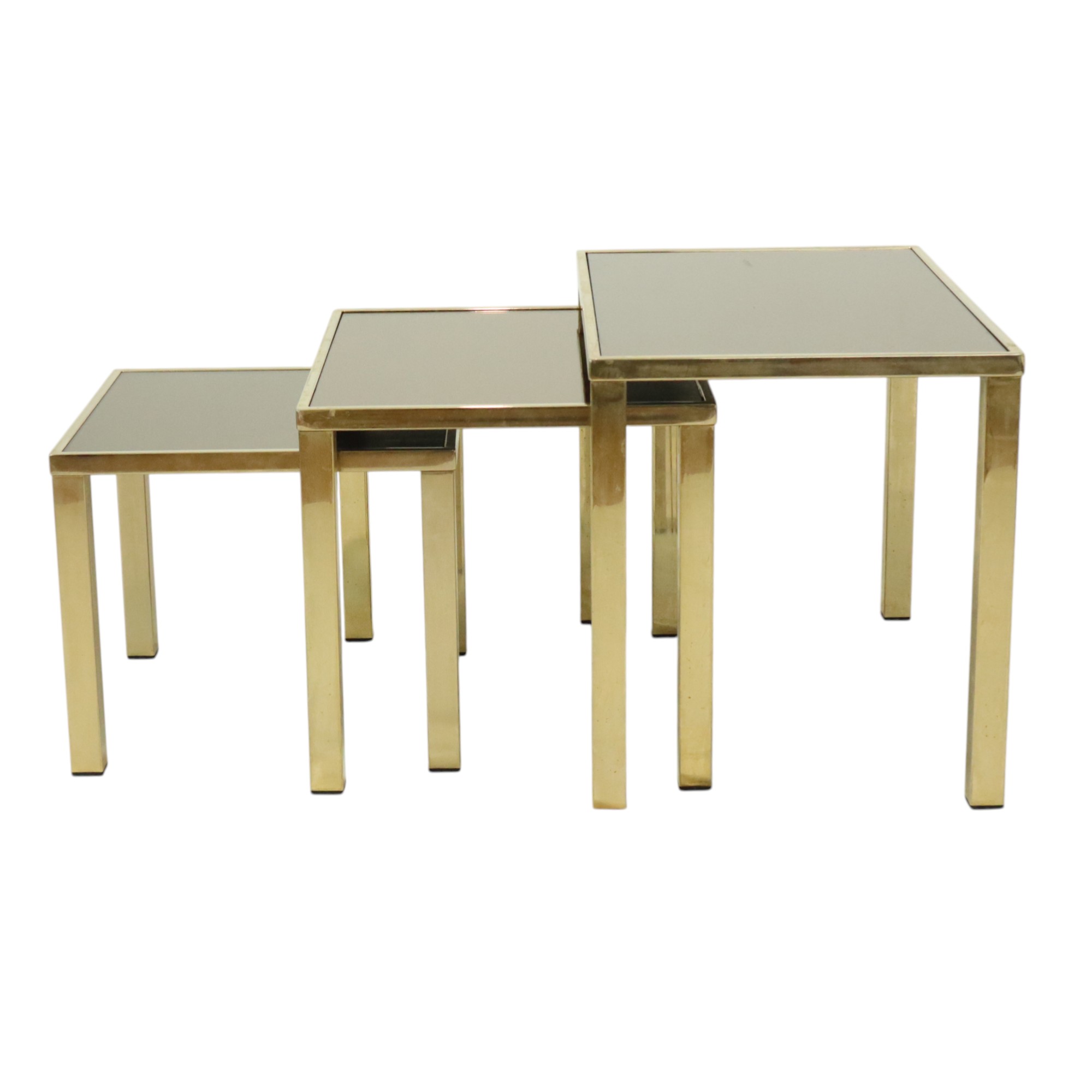 Hollywood Regency Nesttafels Belgo Chrom 23kt Goud Verguld image 5