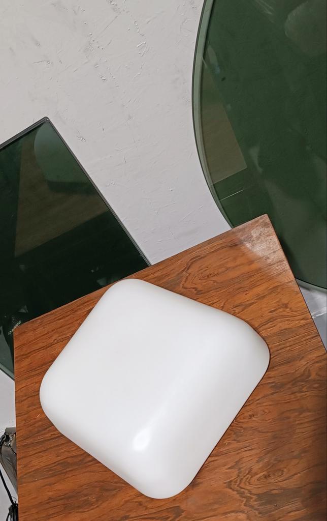 Vintage Plafonniere Glass White bij Reliving