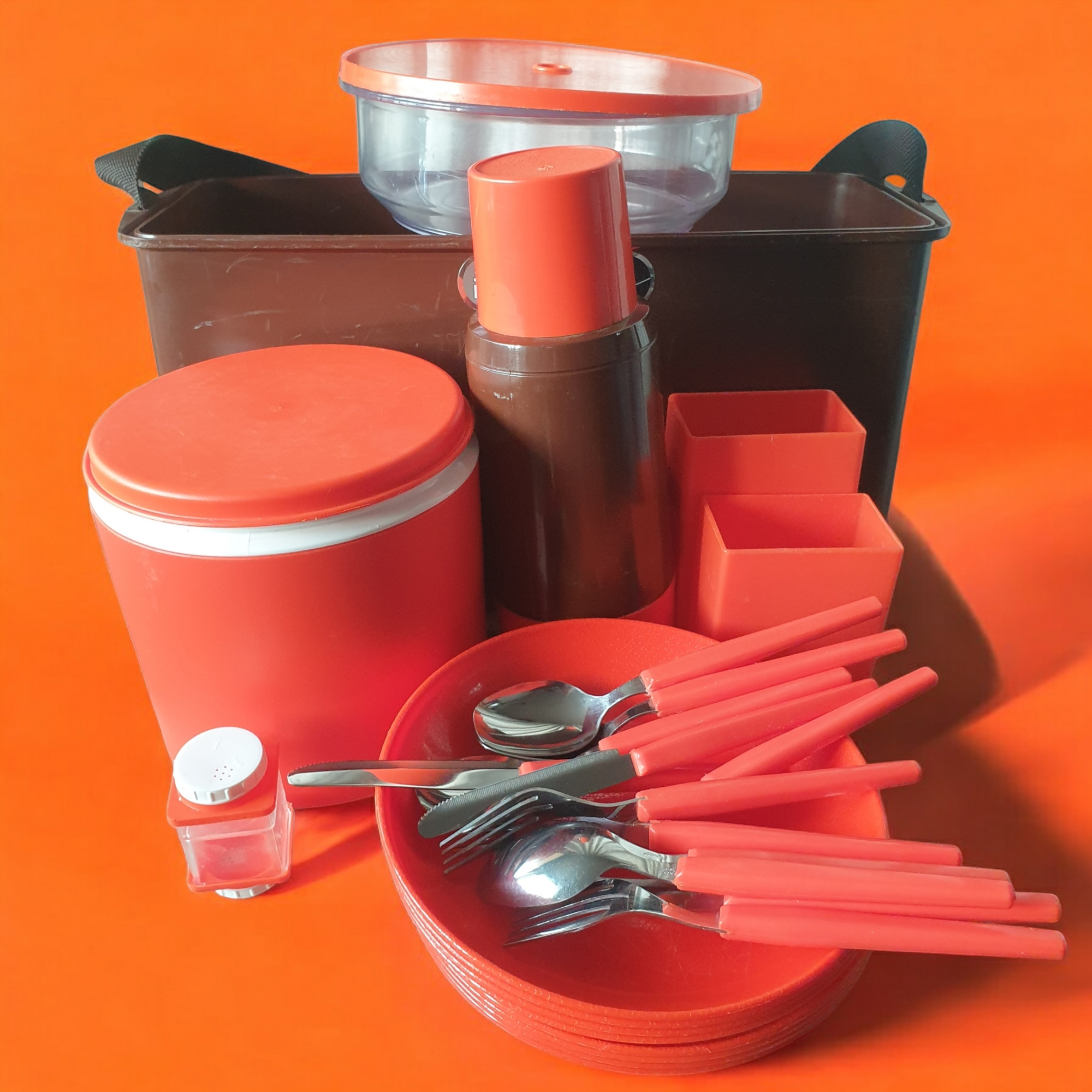 Retro Picknickset Safari Style Oranje Bruin Voor Vw T2? image 2
