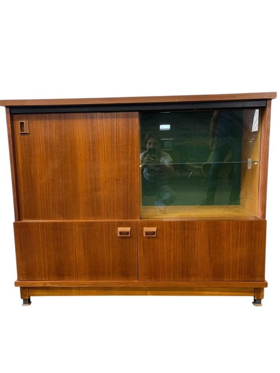Vintage Barkast / Vitrinekast / Kast Met Glazen Gedeelte image 11