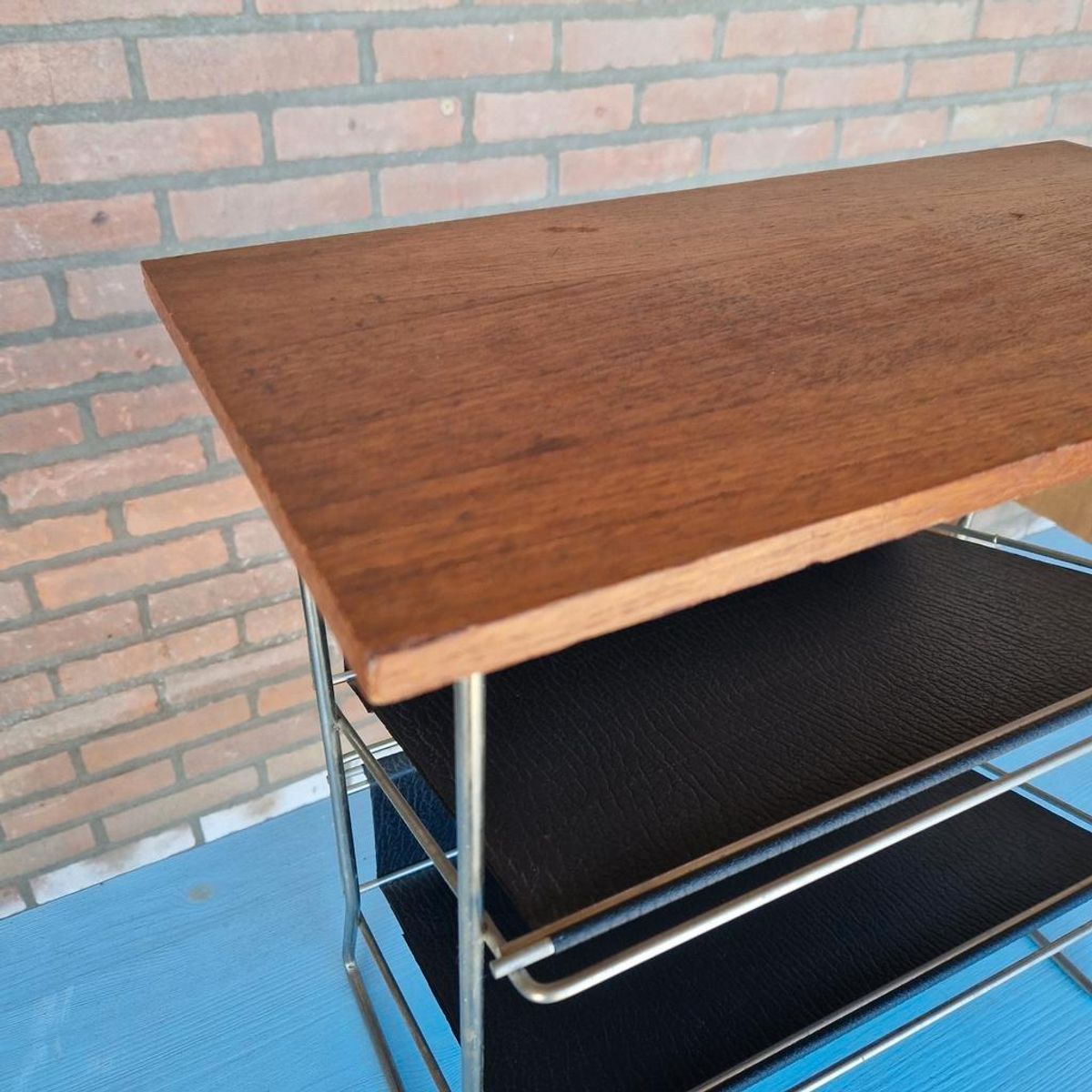Vintage Lectuurtafel Lectuur Magazine Rek Krantenbak Design image 8