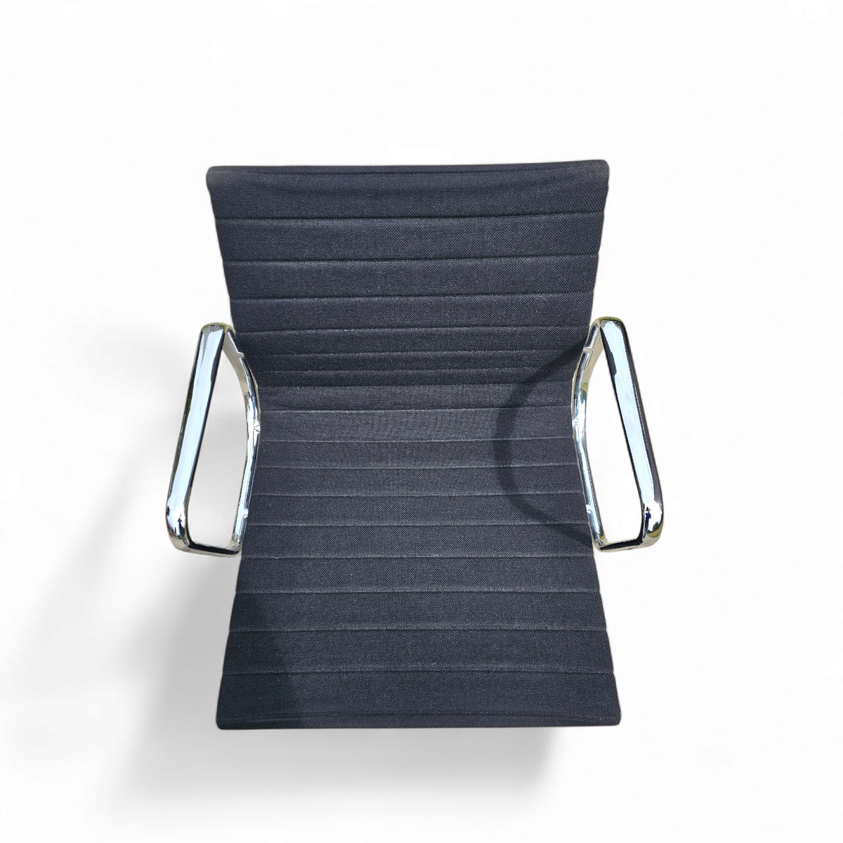 Ea 107 / 108 Alu- S / Eames / Vitra Office Chair / Black Hupsak Fabric / Chrome Frame image 8