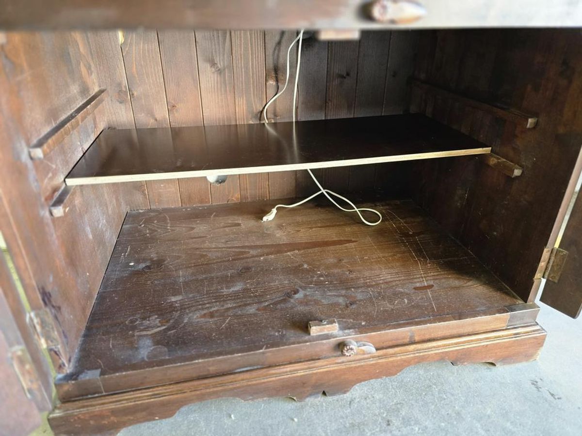 Vintage Stoere Houten Kast / Leggerkast / Opbergkast image 10