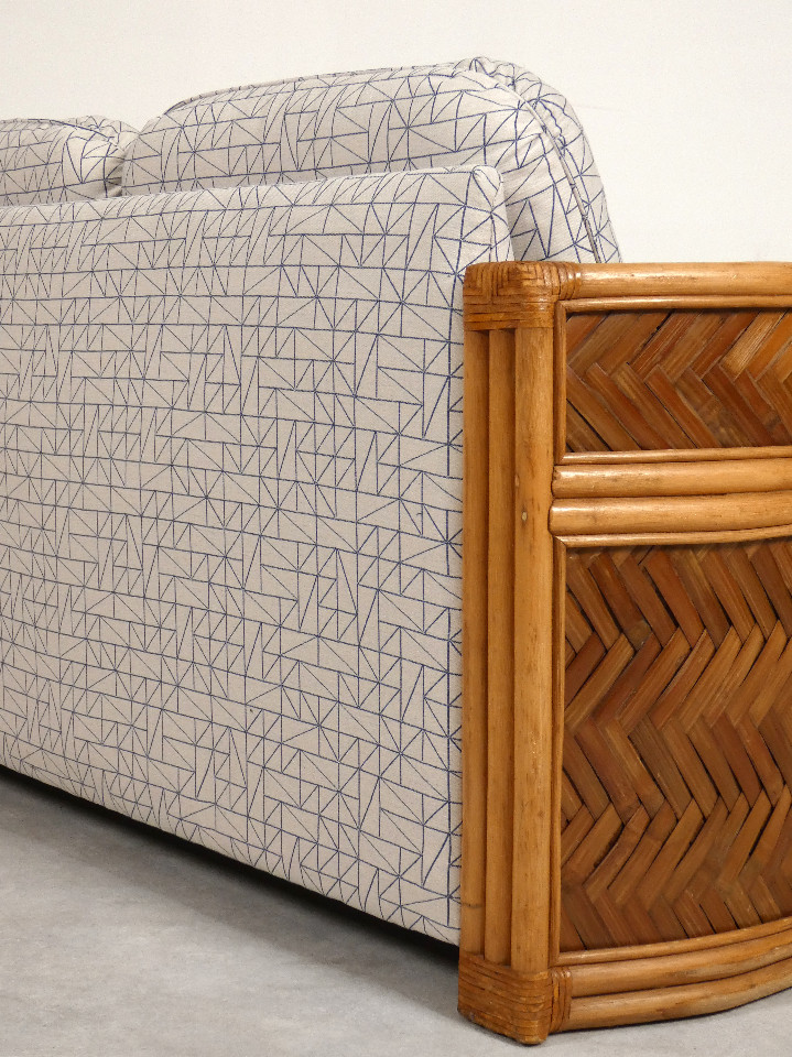 Sofa 2-Zit Bamboo And Rattan Met Grafisch Patroon image 16