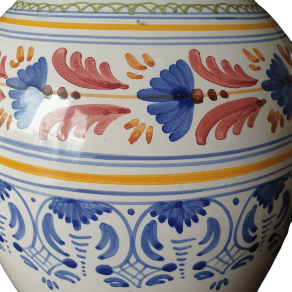 Vintage Talavera Spaans Aardewerk Vaas Prachtig Beschilderd image 8