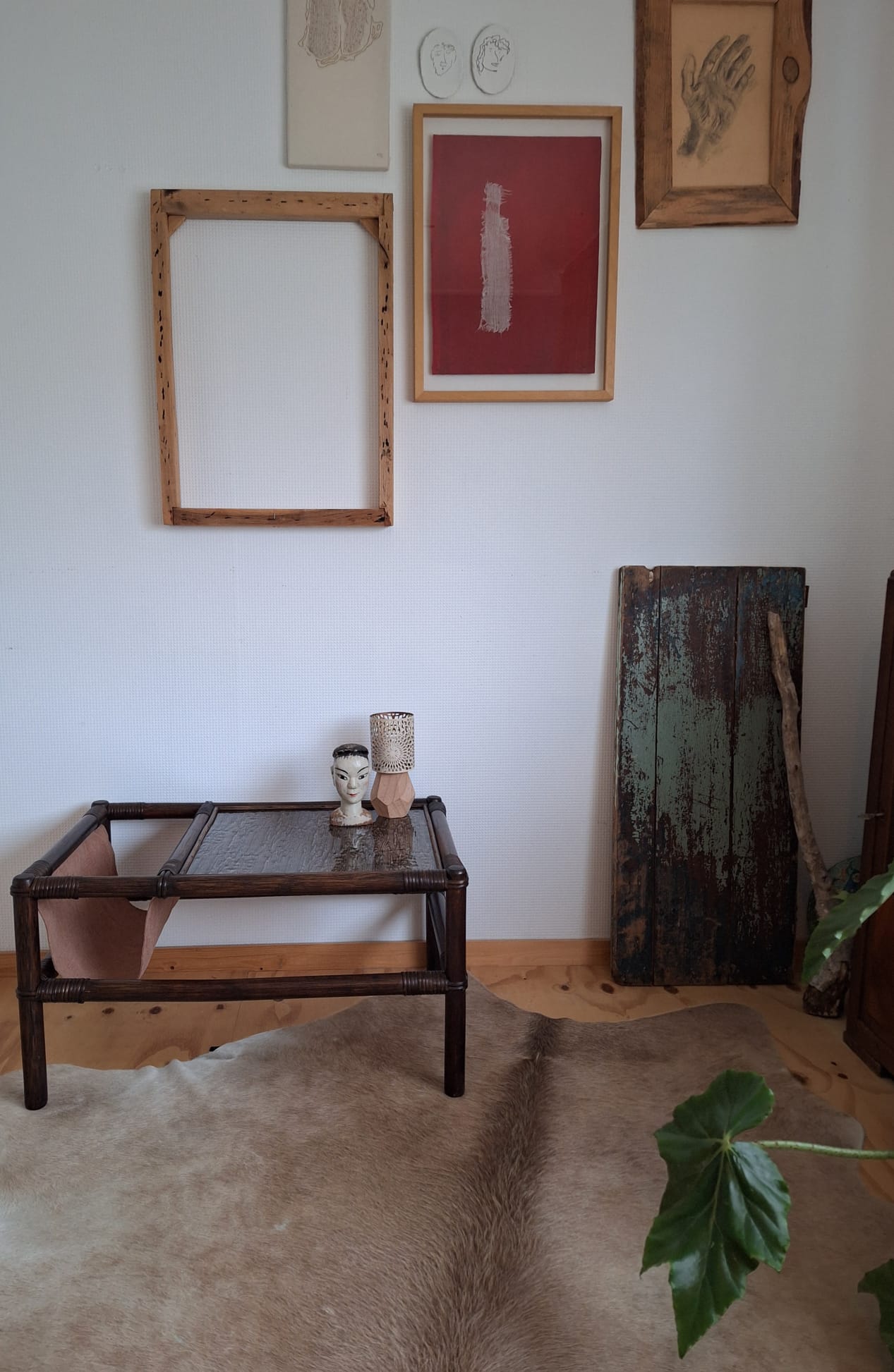 Vintage Rotan Salontafel Met Glasplaat En Lectuurbak image 5