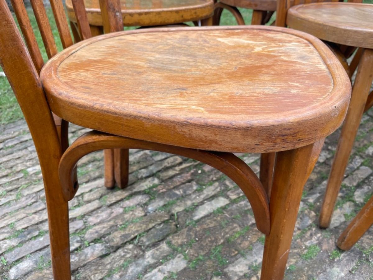 6 + 1 Baumann Bistrostoelen Keukenstoeln Café Stoelen Frans image 21