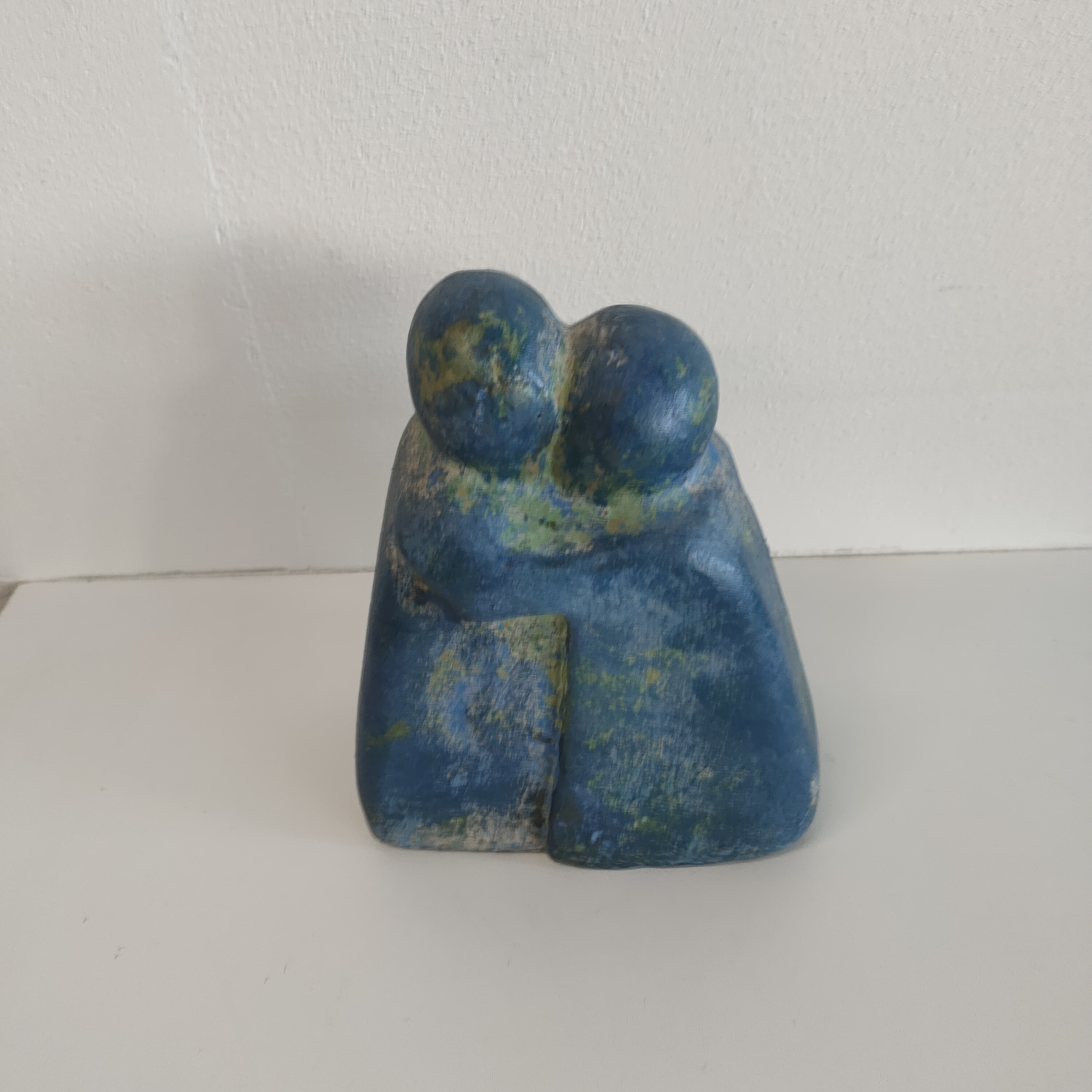 Blauw Sculptuur Beeld "de Knuffel" image 2