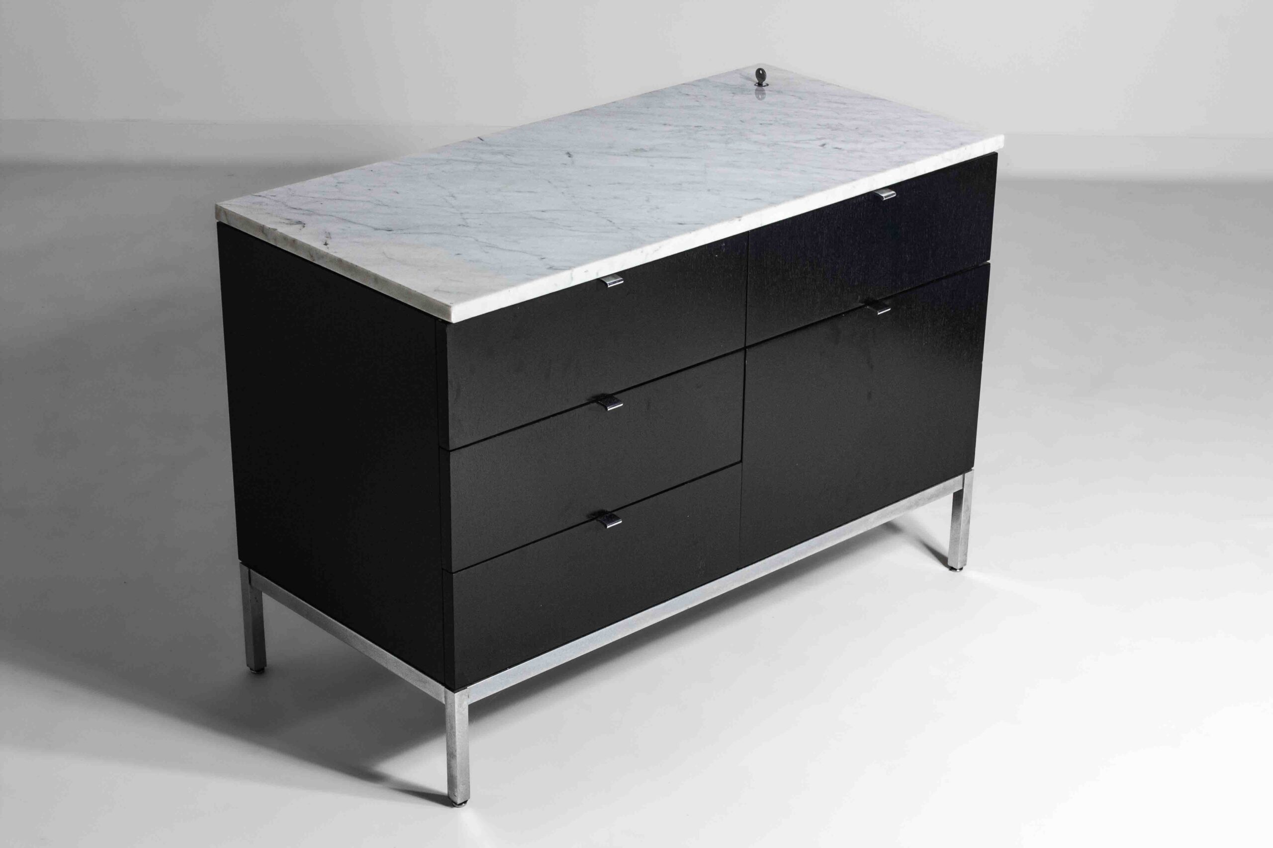 Vintage Mid-Century Directeurskast Met Marmer Van Florence Knoll Voor Knoll International image 6