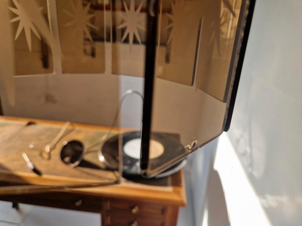 Vintage Waterval Kroonluchter Met Geslepen Gerookt Glas. image 9