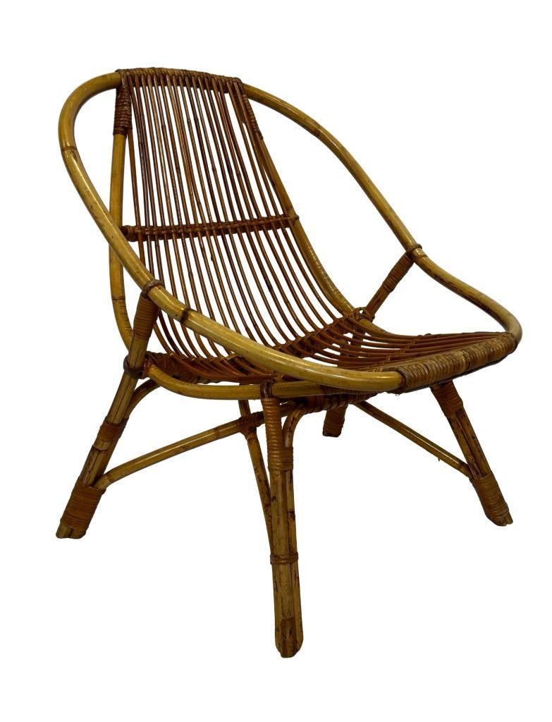 Vintage Set Van 4 Rotan Fauteuils Rohe Noordwolde 1960 image 10