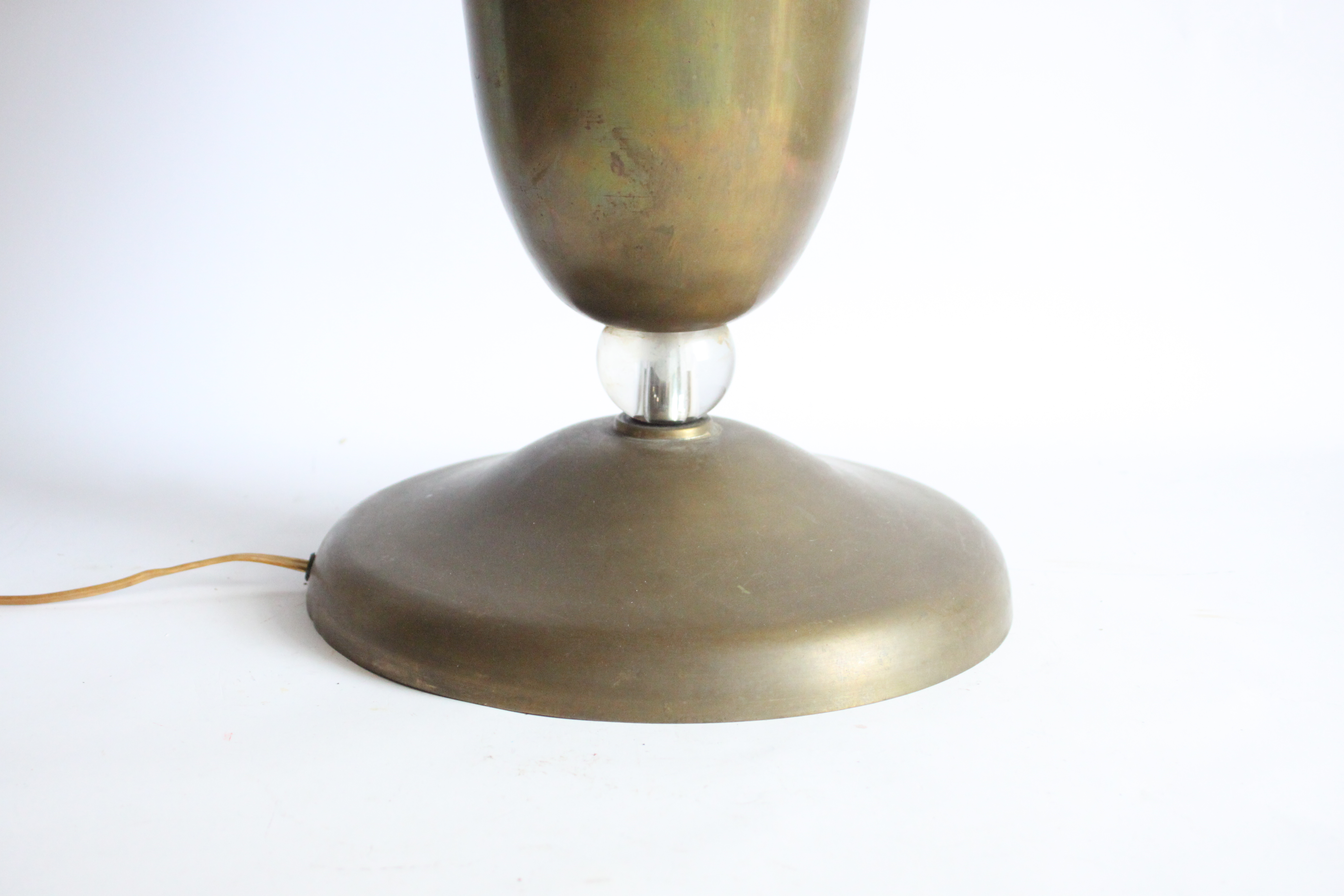 Large Brass Chalice Lamp, 1930s-1940s image 8