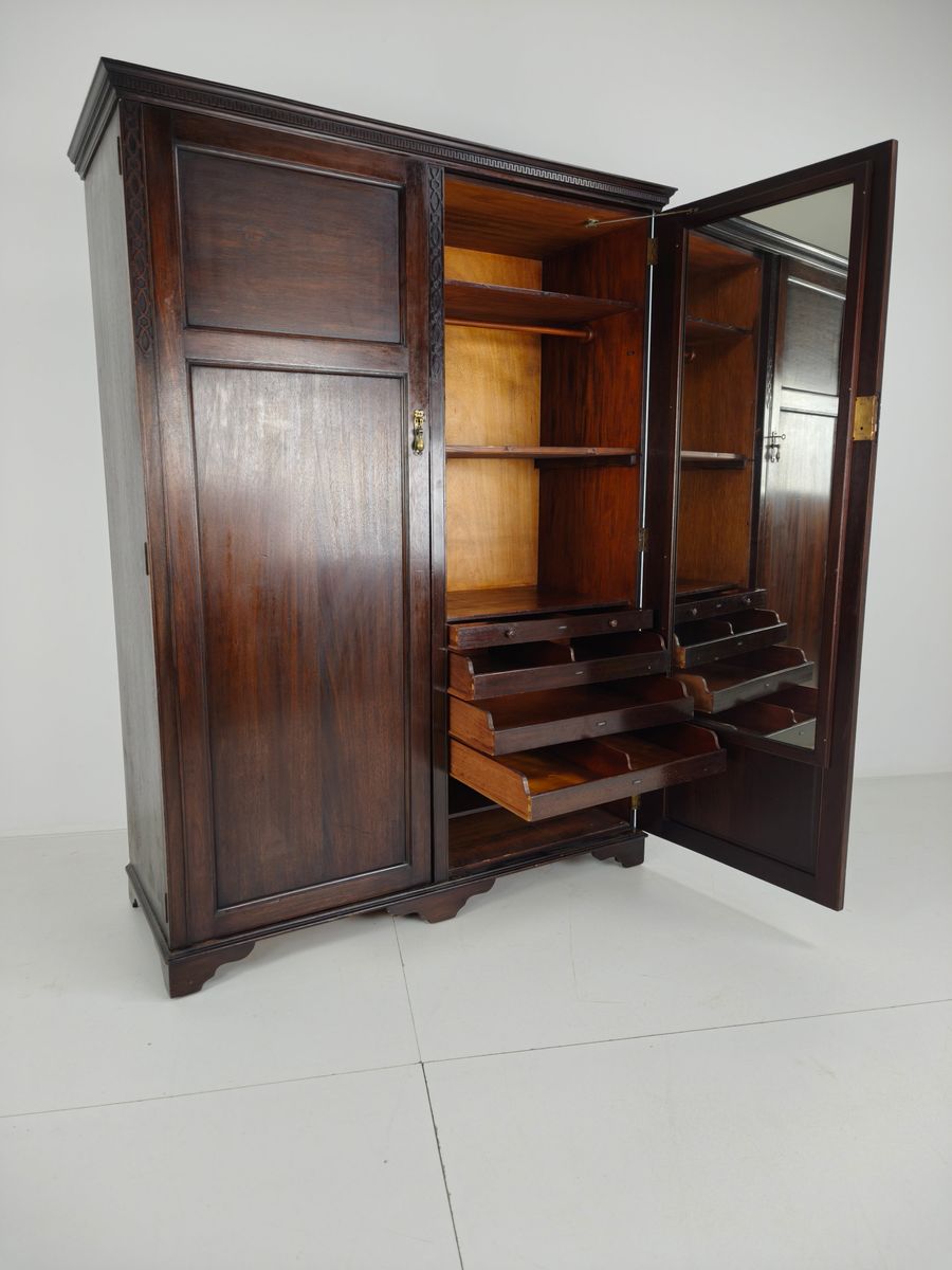 Art Deco Mahoniehouten Garderobekast Voor Dames Van Waring & Gillow – Ca. 1920 image 17