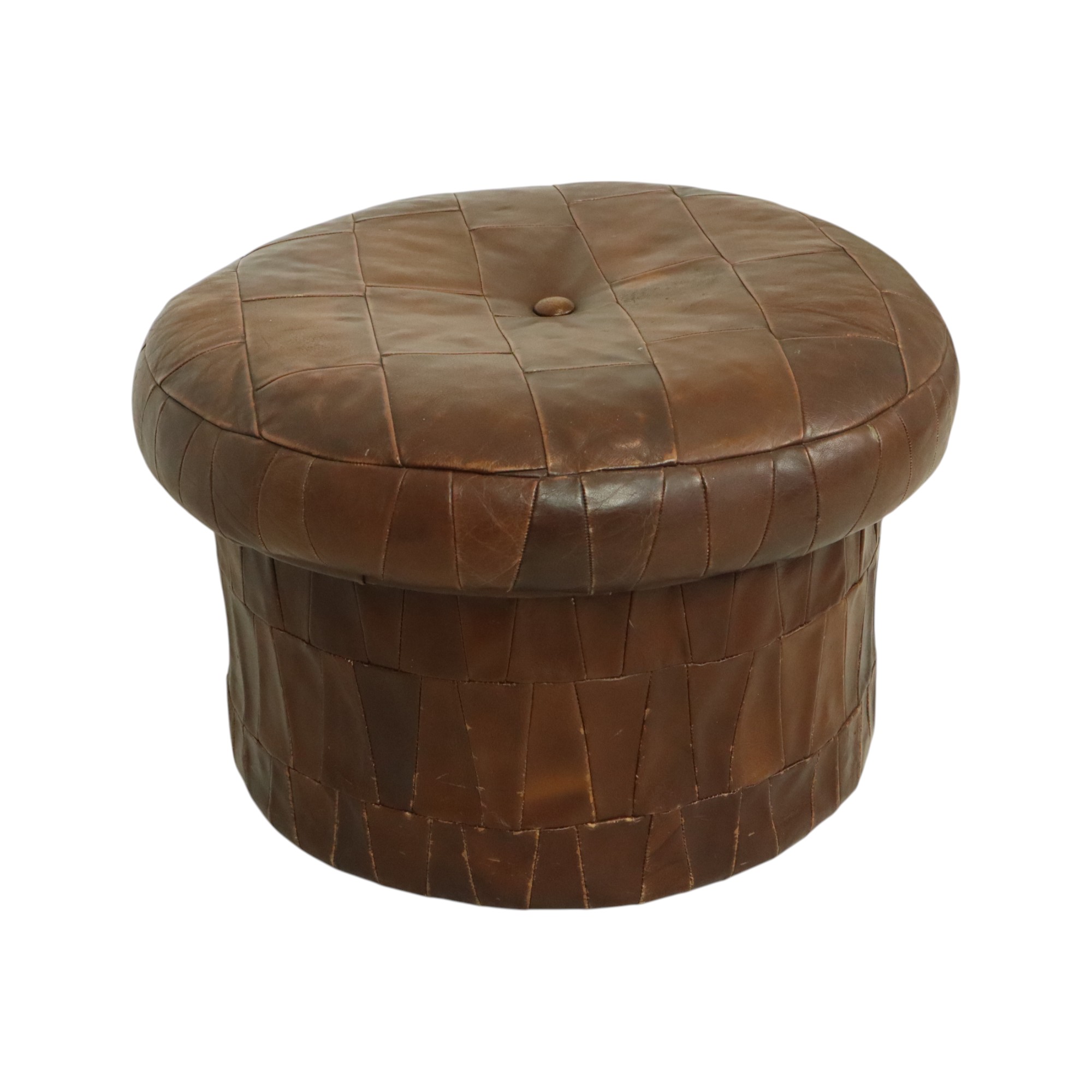 Design Mushroom Poef Opbergruimte De Sede Bruin Leer 57cm image 7