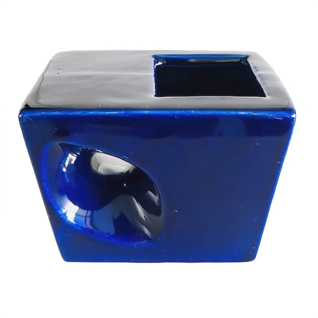 Mid-century Blauw Vaasje Sculptuur Afina Rijnsburg 1970’s image 3