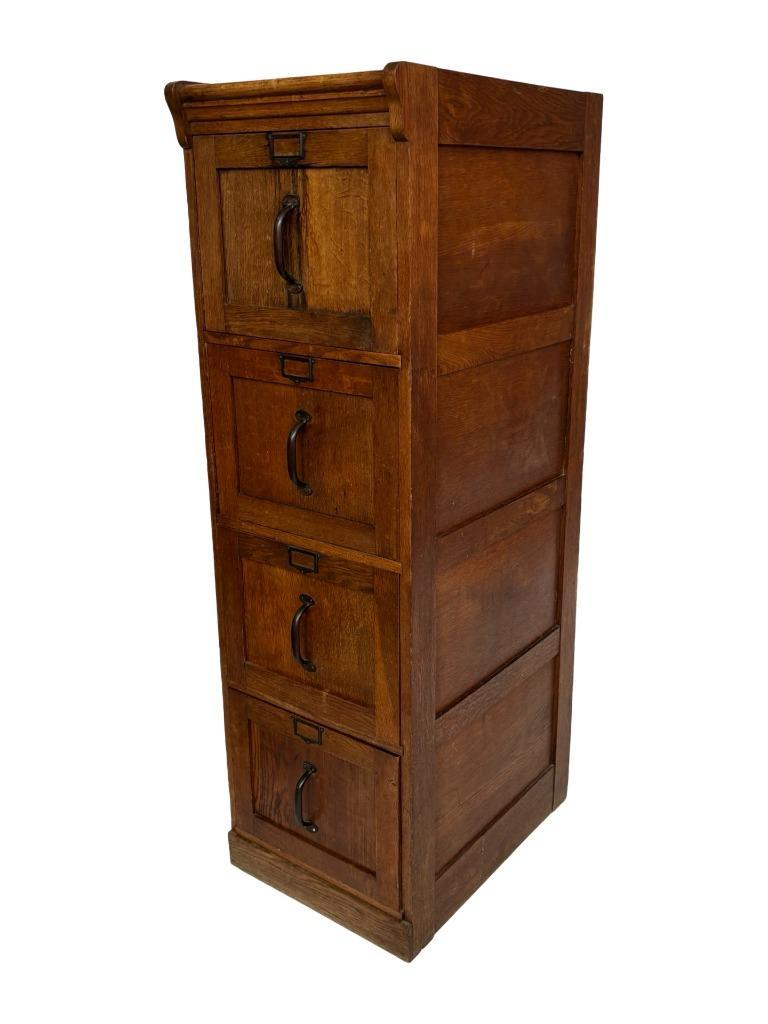 Antieke Oude Eiken Notariskast Eye Catcher Ladekast Jaren 30 image 2