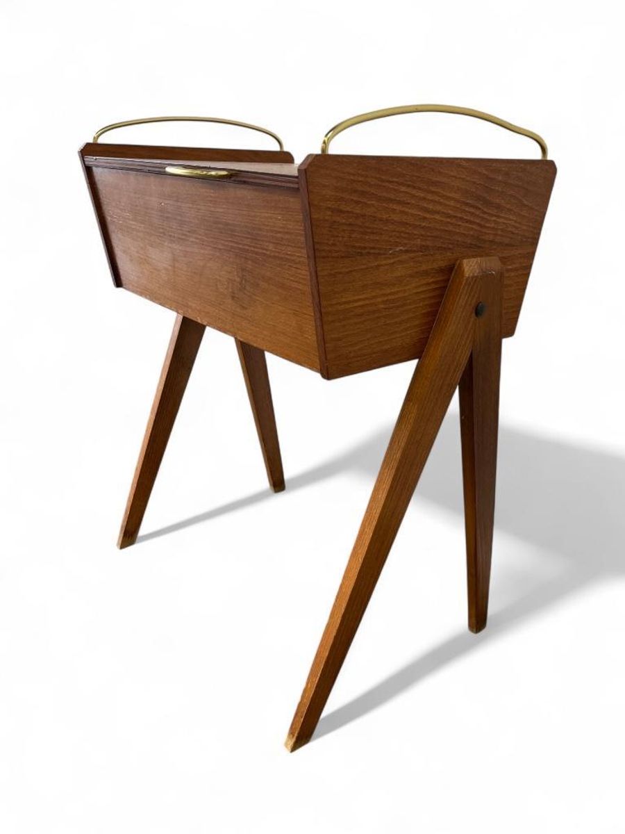 Vintage Naaikist Op Poten – Mid-century Opbergbox image 3