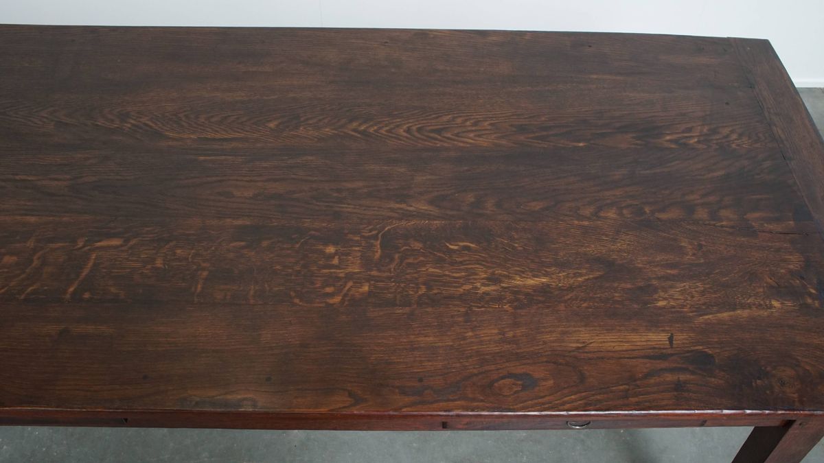 Zeer Charmante En Grote Antieke Franse Boeren Xxl Eettafel Met Een Mooi Patina image 7