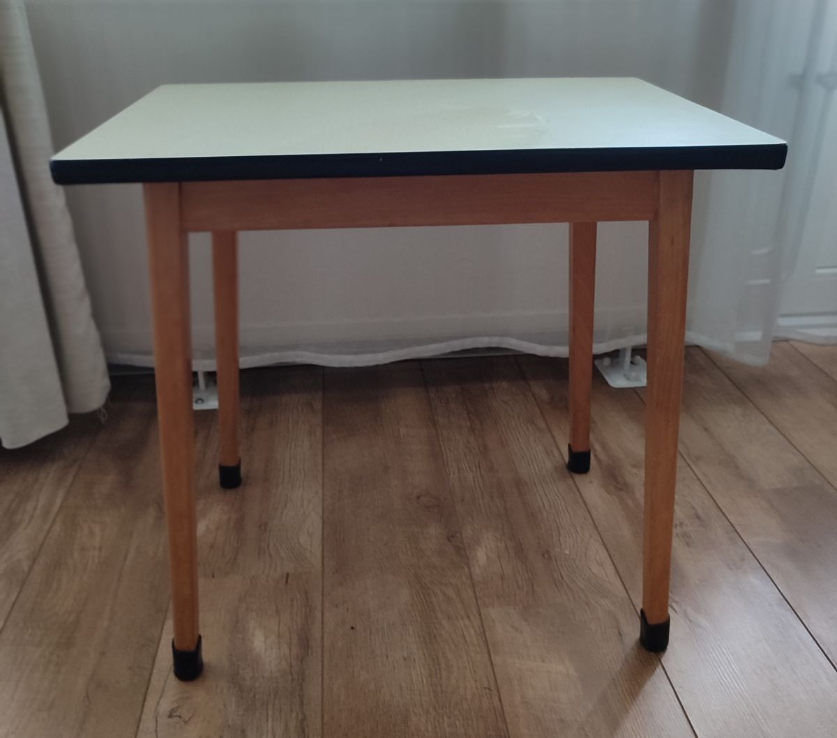 Vintage Houten Formica Tafel Bureau Tafeltje Kind Tiener Tv image 5