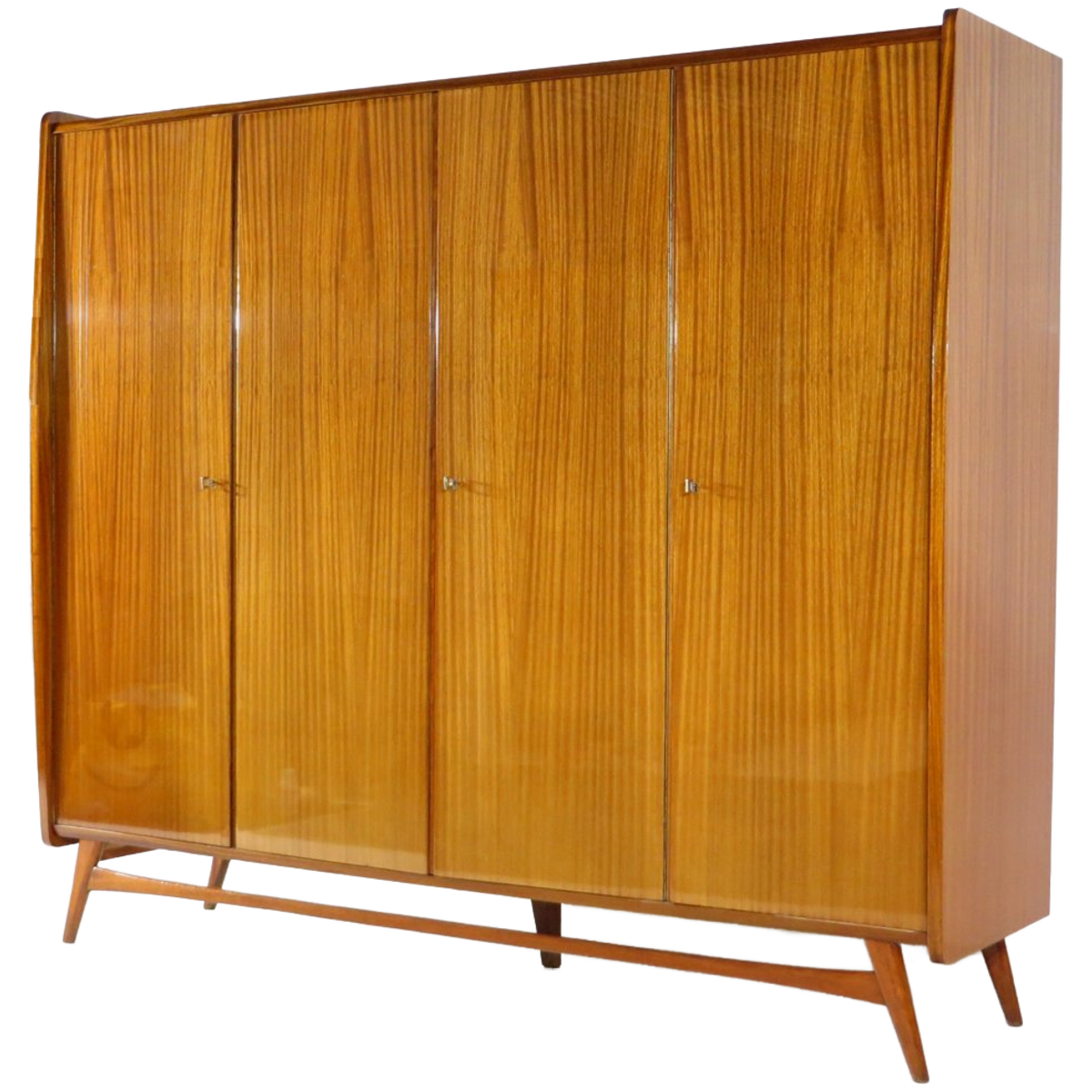Vintage Scandinavisch Design 4-deurs Kledingkast In Teak, 1960s image 2