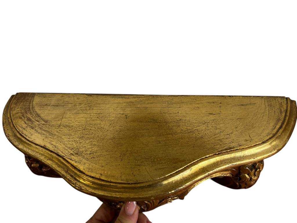 Vintage Gouden Barok Spiegel Met Legger Console Tafeltje image 2