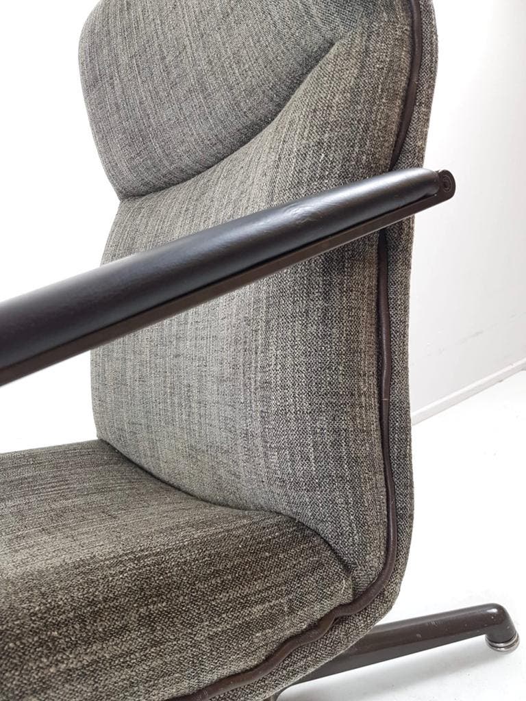 Artifort Draaifauteuil Grijs Bruin F154 Vintage Bureaustoel image 8