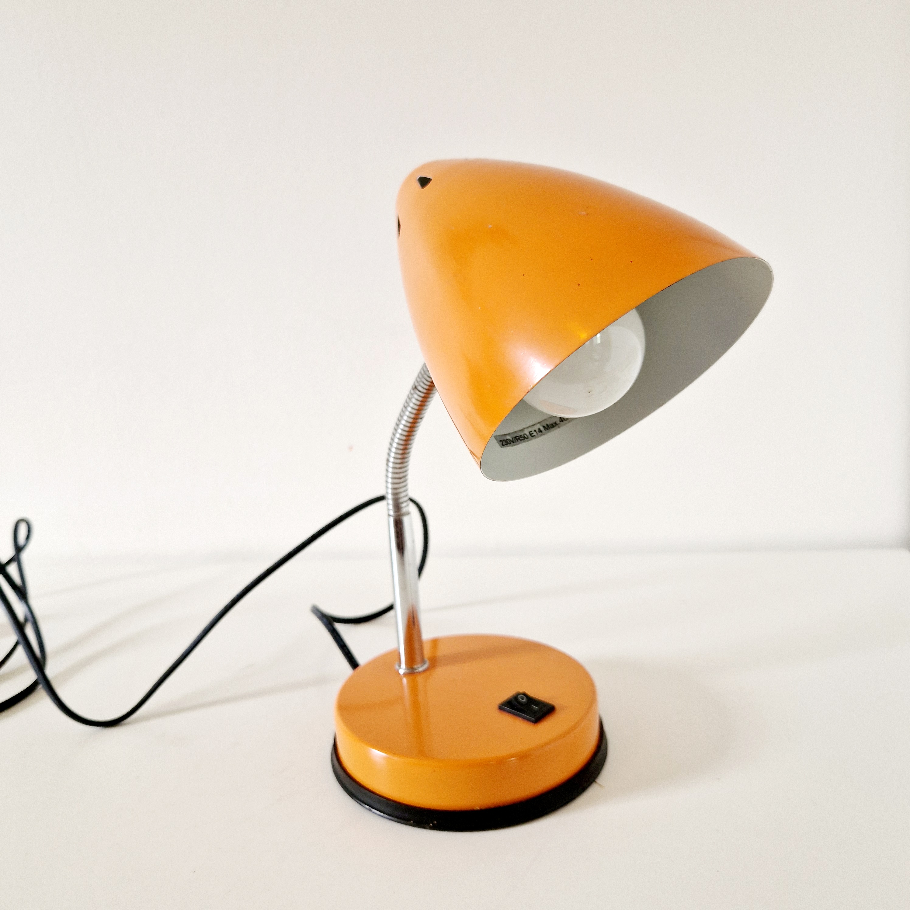 Vintage Oranje Bureau Lampje Uit De Jaren 90 image 6