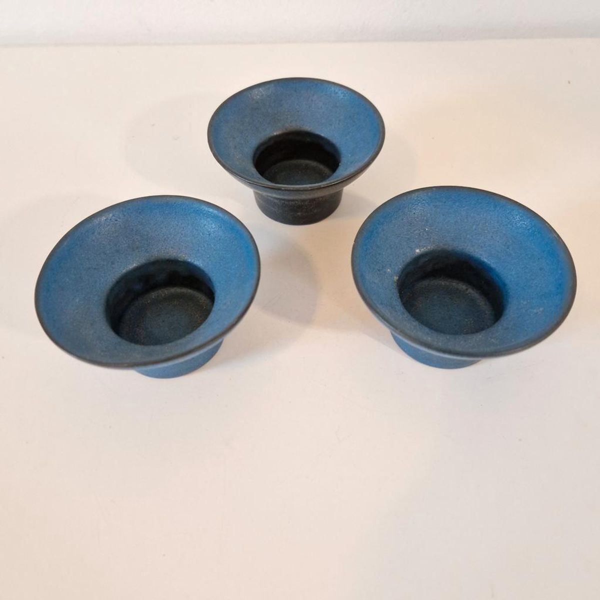 3 Vintage Waxine Houders Keramiek Jaren 60 image 4