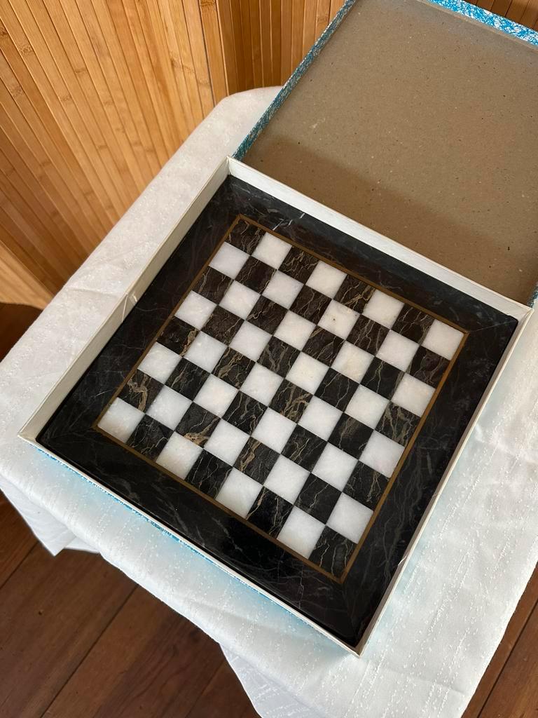 Vintage Marmeren Schaakspel Zwart/wit image 11
