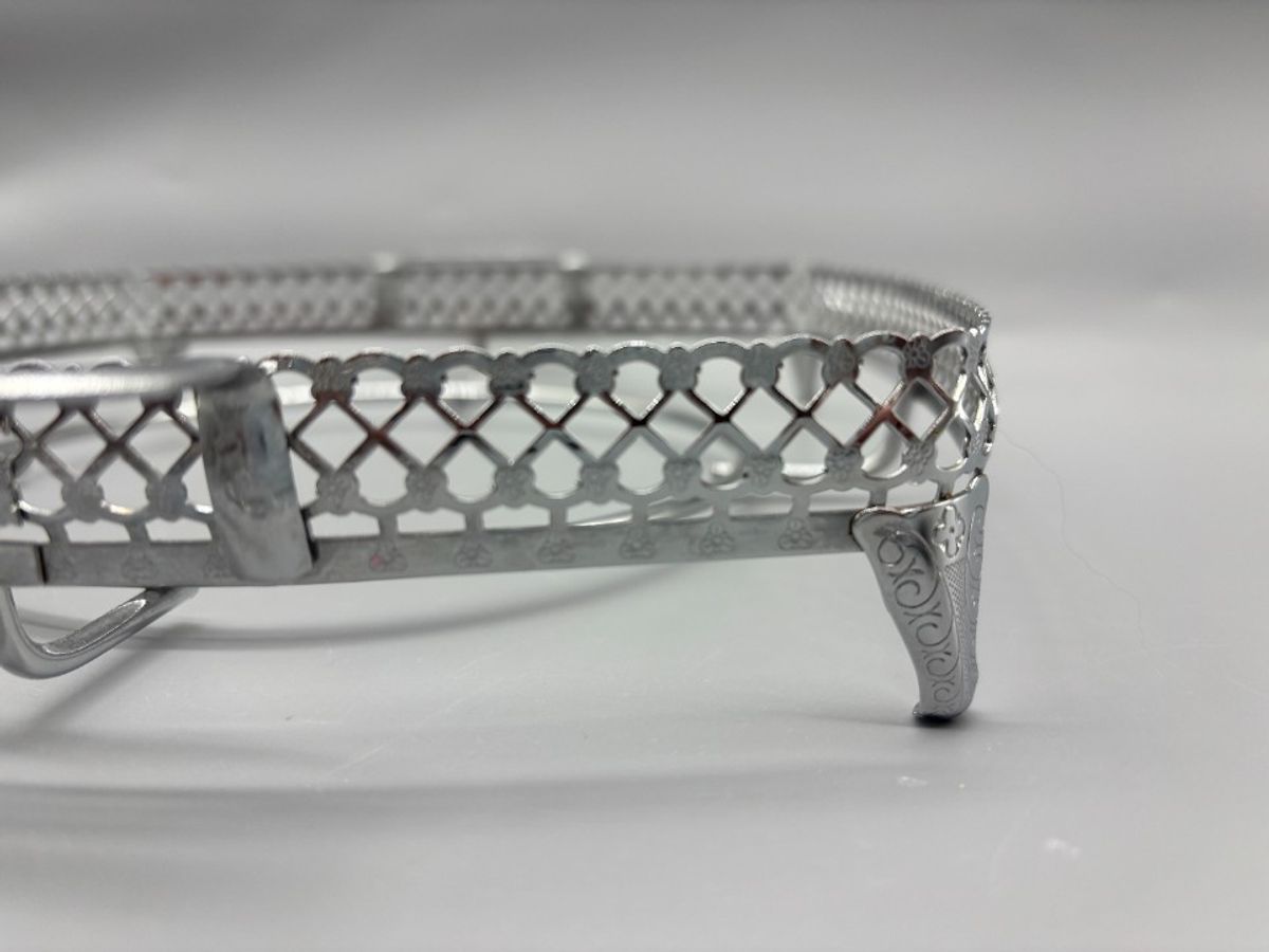 Kristallen Aperitief Schaal Op Metalen Standaard image 2