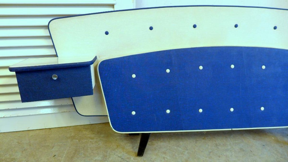 Mooie Retro Vintage Slaapkamer Set : Bed Stoelen Tafel image 7