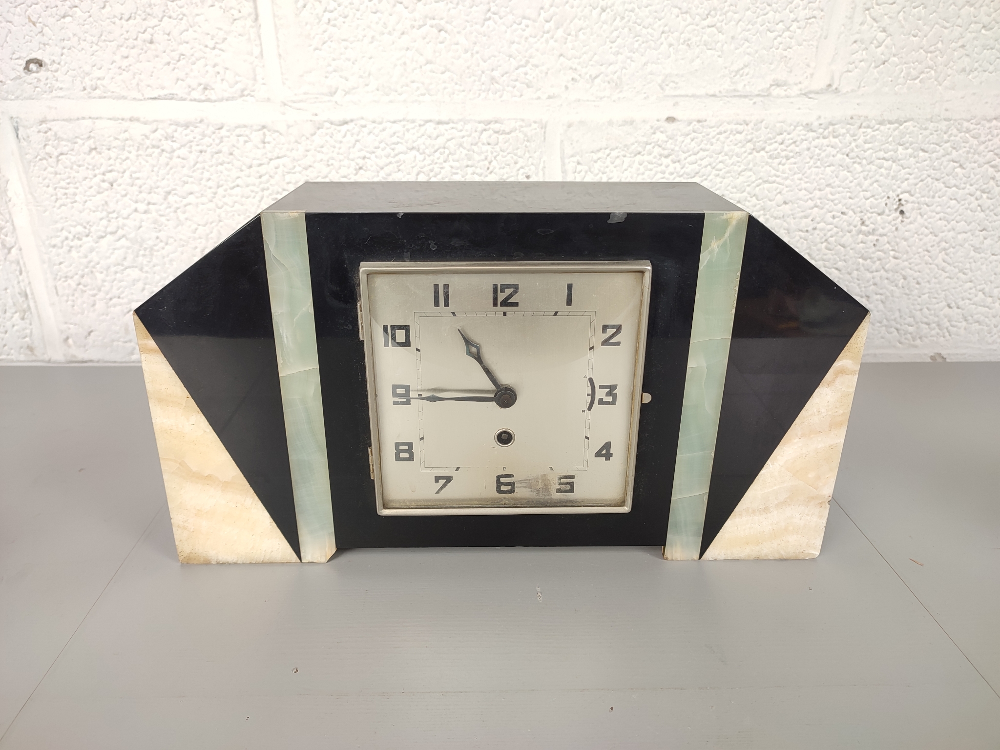 Marmeren Art Deco Klokstel image 3